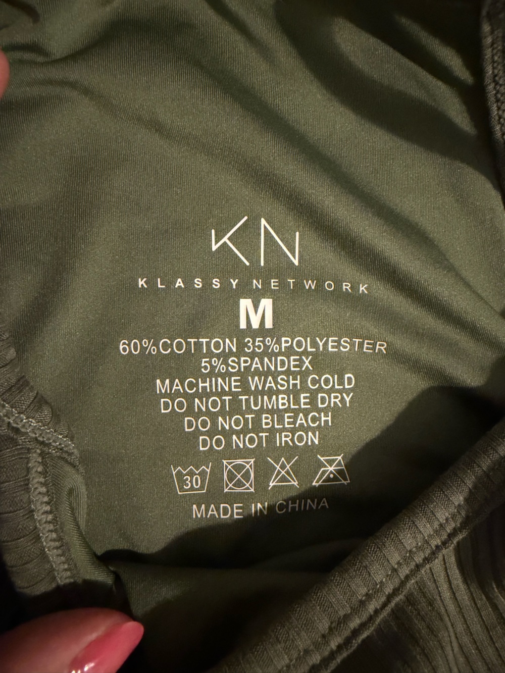 Klassy Network Olive Green Ribbed Racerback Tank - Picture 2 of 2